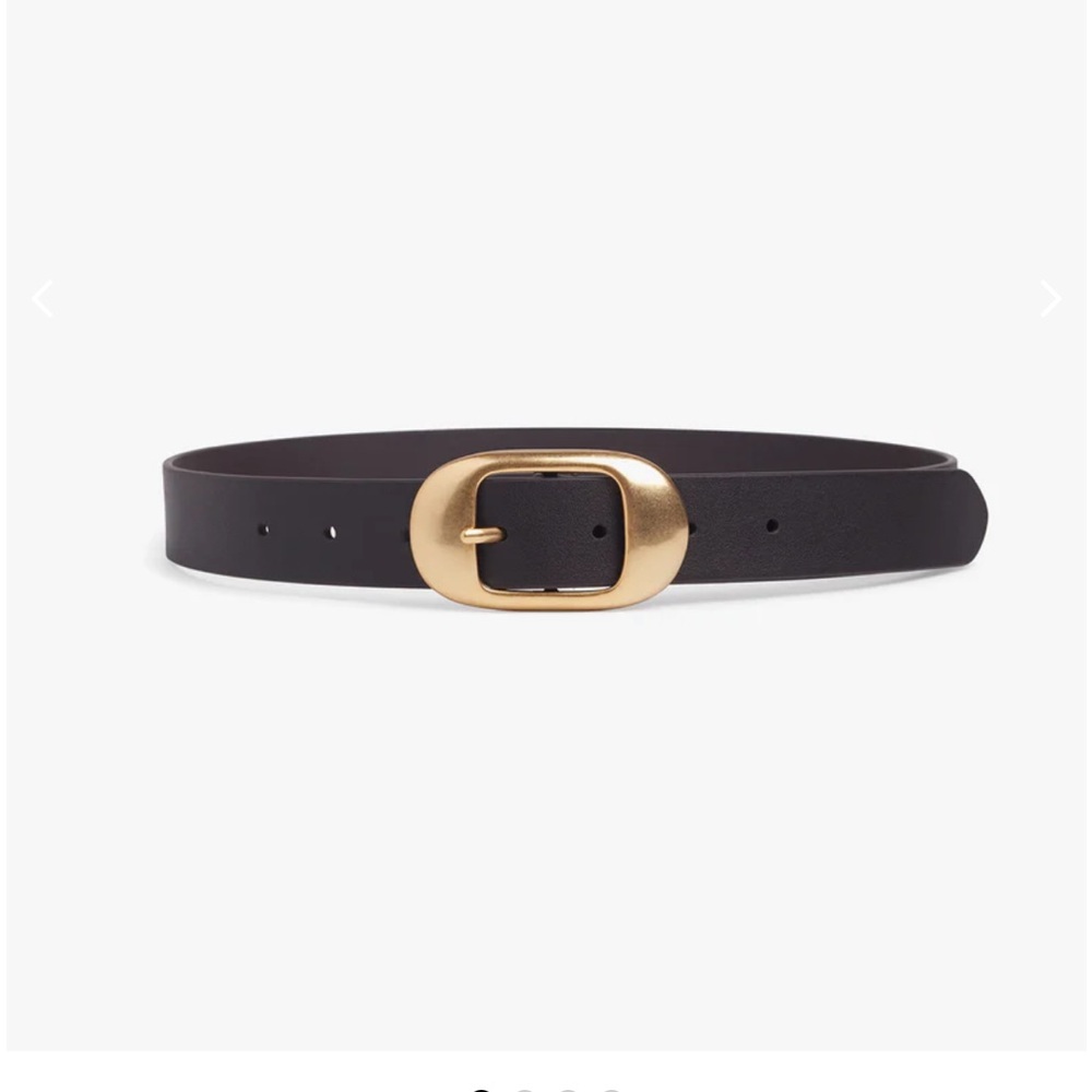 Favorite Daughter Skinny Jean Brown Leather Belt with Gold Brass Buckle sz small
